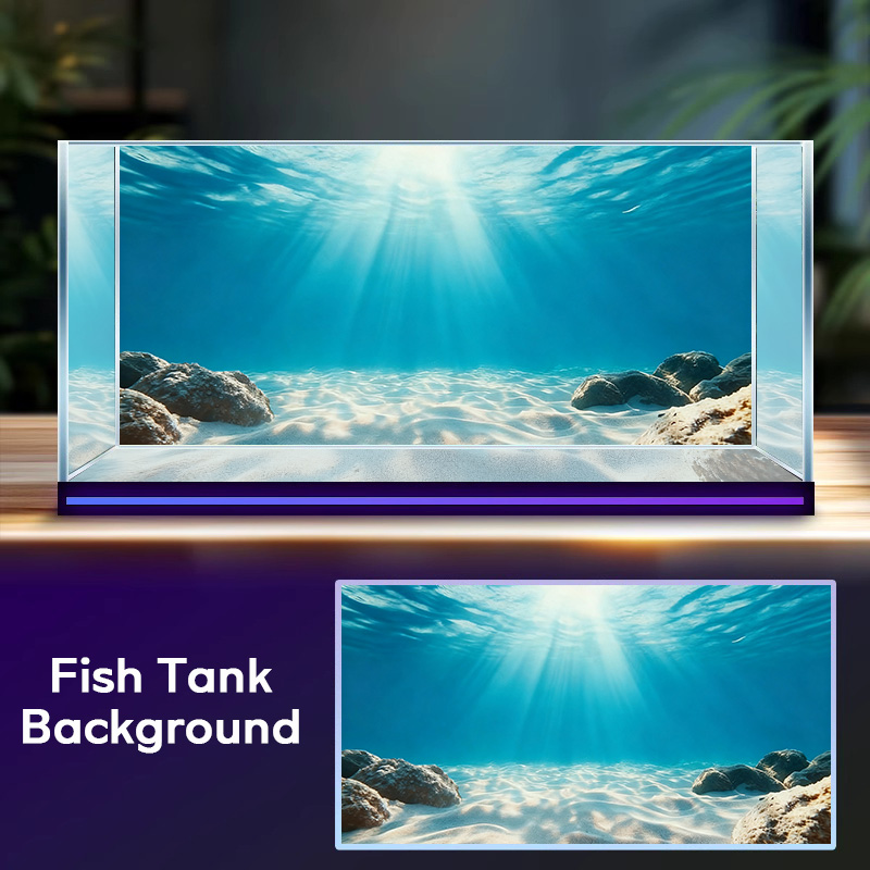 Aquarium Fish Background - رمل بحري أزرق شفاف، لوحة خلفية