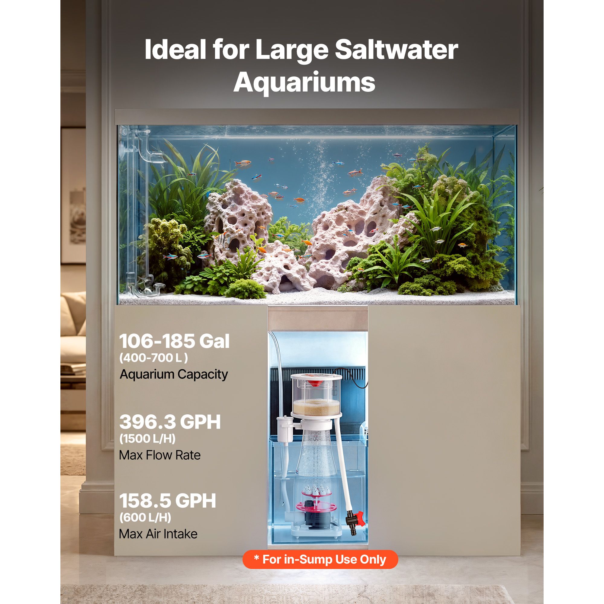 مقشدة بروتين لأحواض الأسماك ال - مراجعة Protein Skimmer Reef وسعره