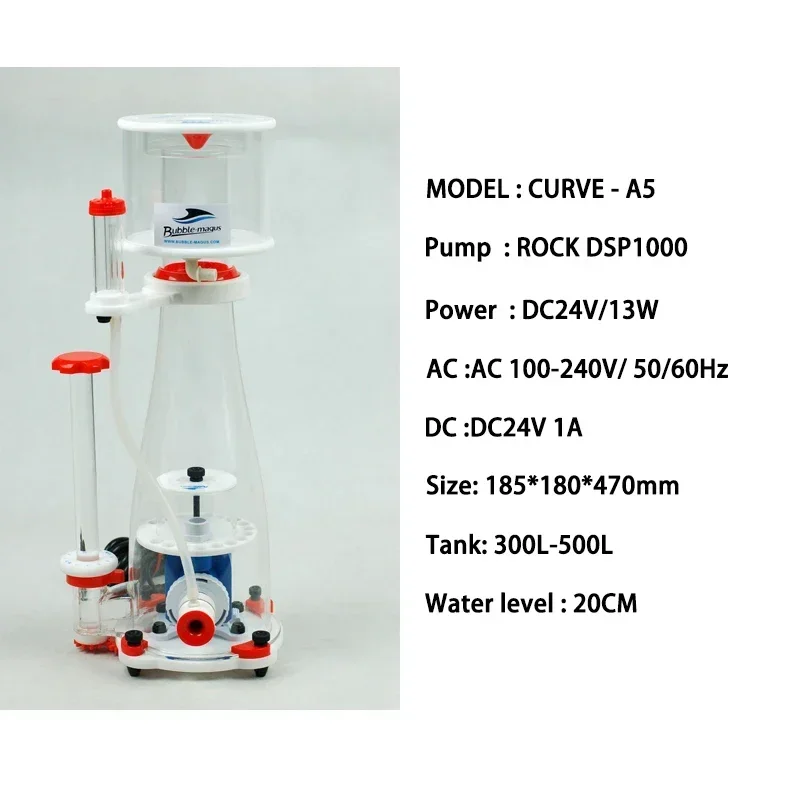 فقاعة Magus منحنى 5/7/9 A5/A8/ - مراجعة Protein Skimmer Reef وسعره