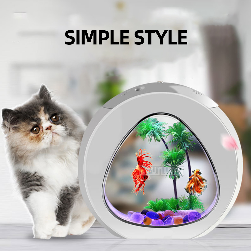 4L/6L/13L خزان الأسماك المكتبي - مراجعة Aquarium Fish In Bowl وسعره