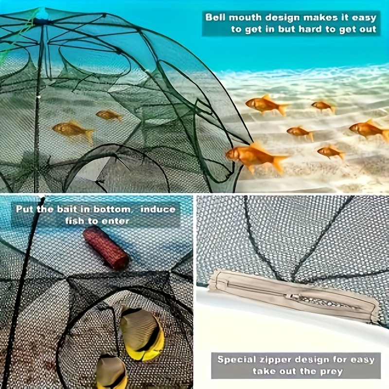 شبكة صيد قابلة للطي ومحمولة بـ - مراجعة Aquarium Fish Trap وسعره