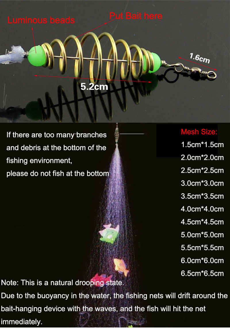 1 قطعة شبكة طعم السمك النايلون - مراجعة Aquarium Fish Trap وسعره