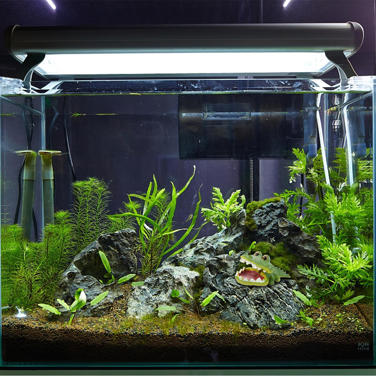 زينة حوض أسماك إبداعية على شكل - مراجعة Aquarium Fish Alligator وسعره