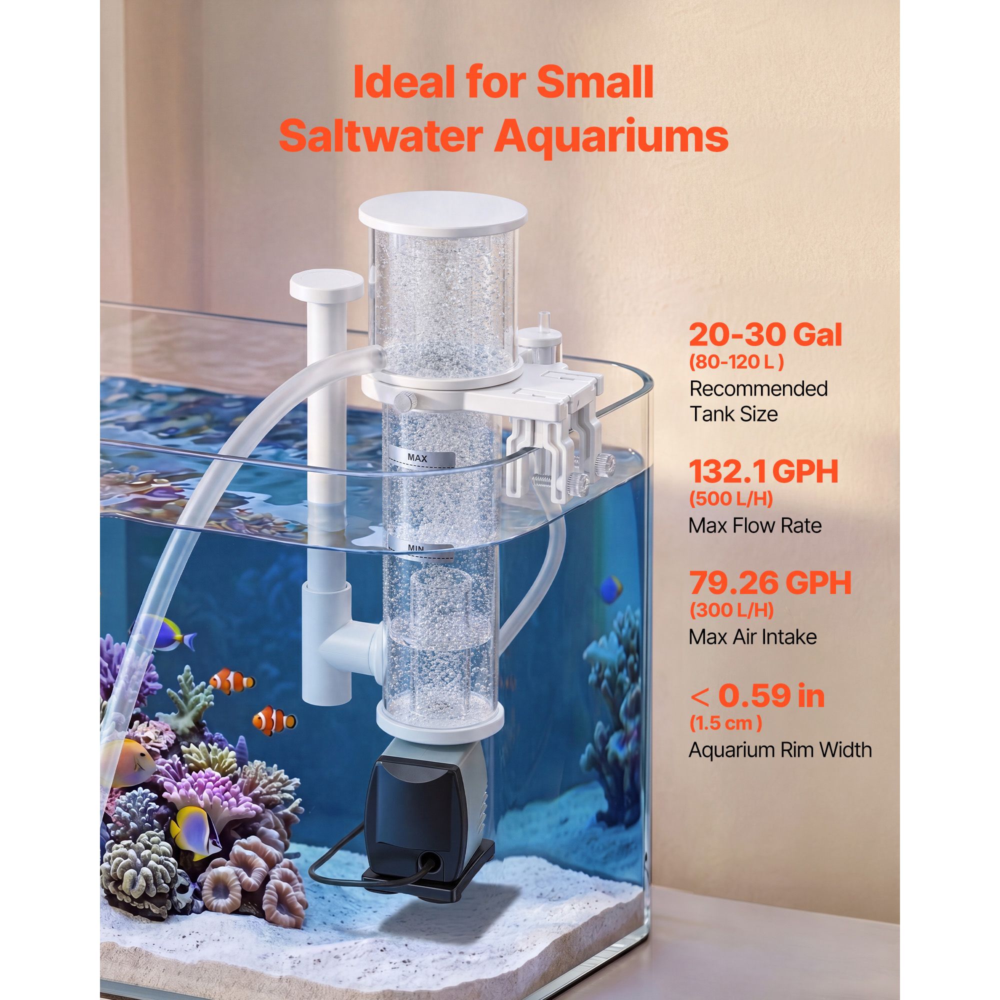 مقشدة بروتين للأحواض المائية ا - مراجعة Protein Skimmer Reef وسعره
